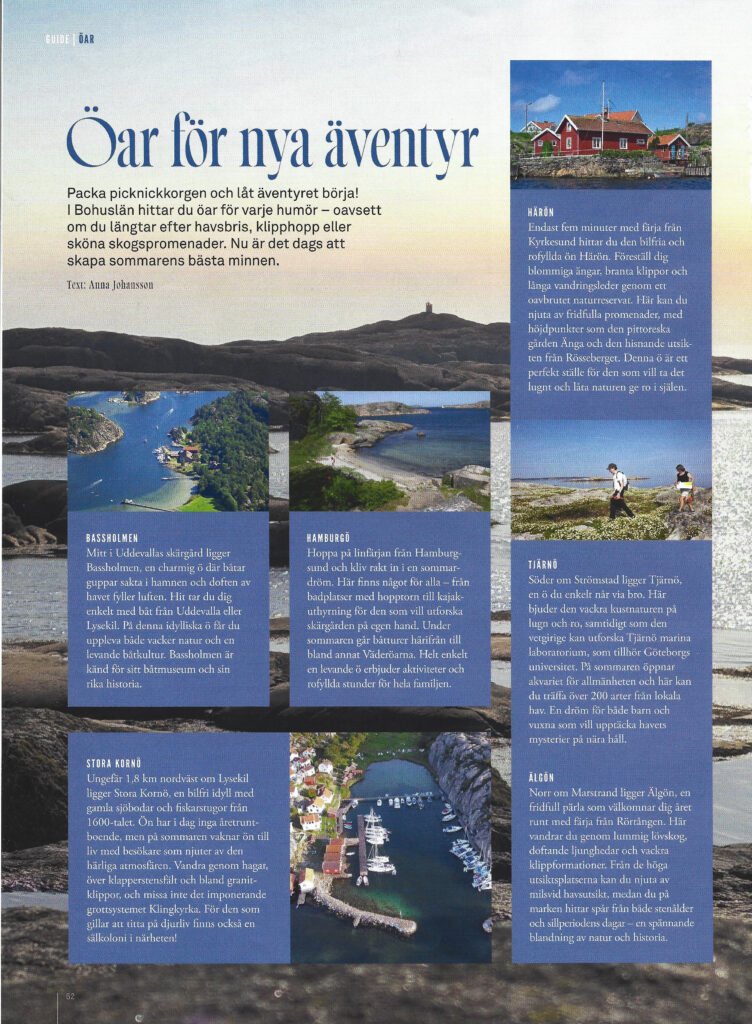 artikel öar för nya äventyr artikel av Anna E. Johansson genom West Magazine Sommar 2025