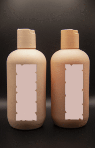 Schampo + balsam med svart bakgrund